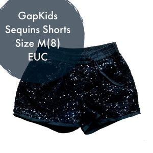 GAPKids Girl’s Sequin Shorts Black Size M (8) EUC